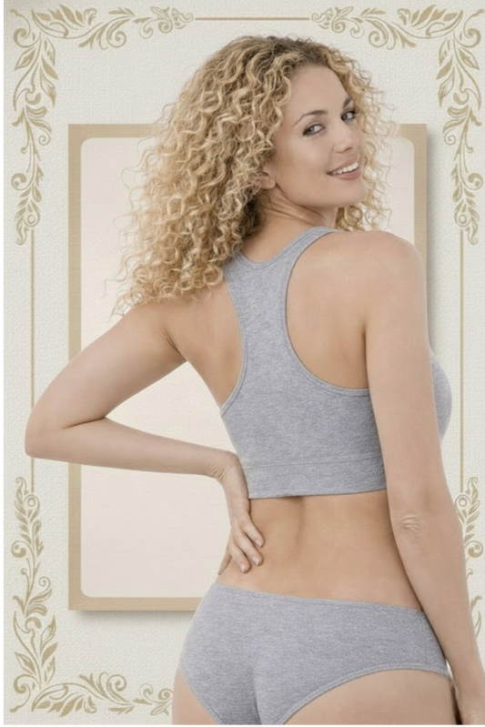 Top Nadador de Algodão Duplo Sustentável | Top Cropped Feminino Confortável