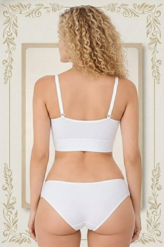 Top Crop Feminino de Algodão Reforçado Mylla Lingerie | Respirável, Confort Fit e Sustentação Leve