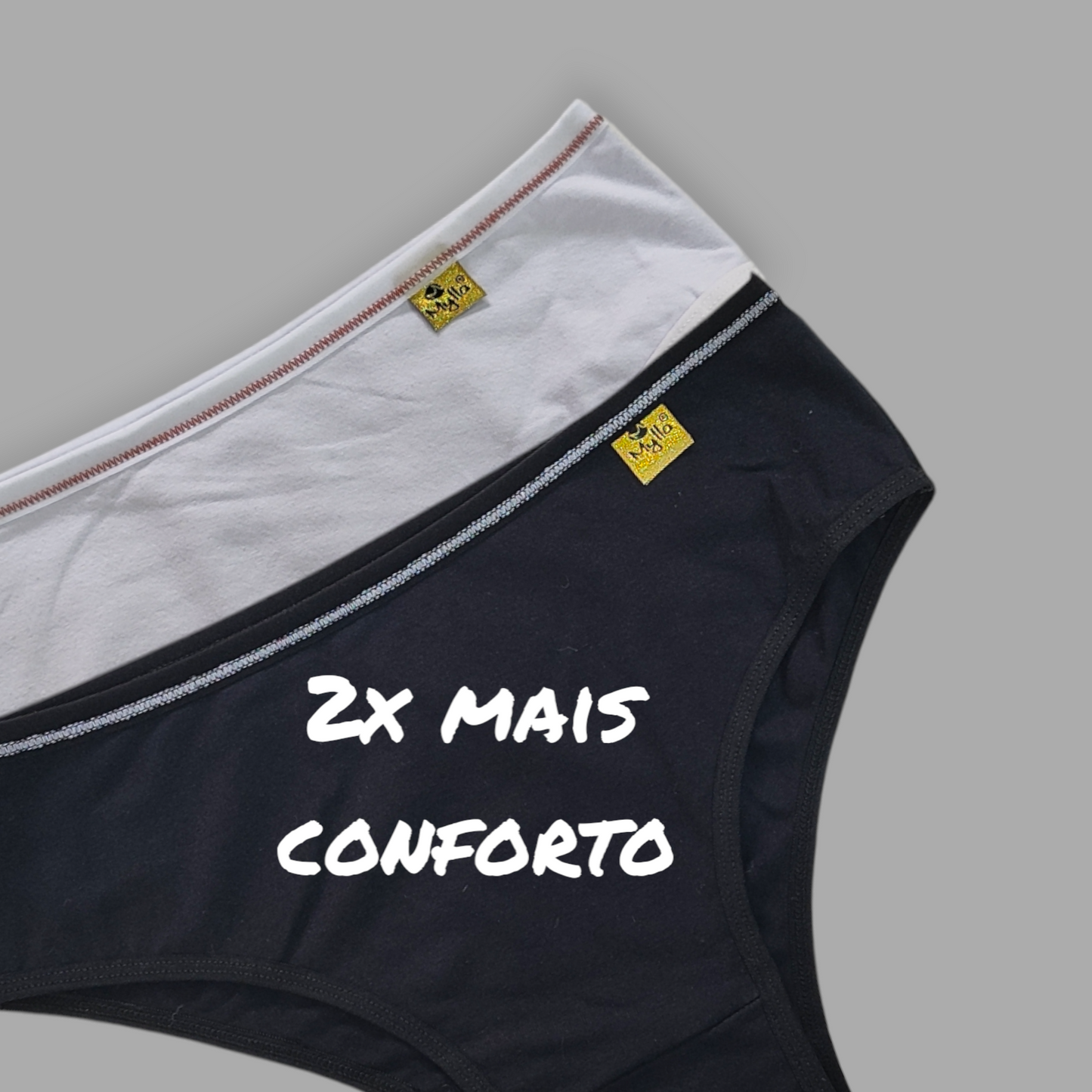 Kit com 2 Calcinhas de Algodão