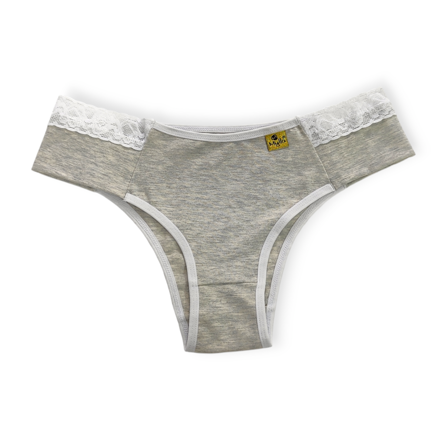 6 Peças de Conforto e Elegância: Calcinhas de Algodão com Renda e Pala Dupla - Mylla Lingerie