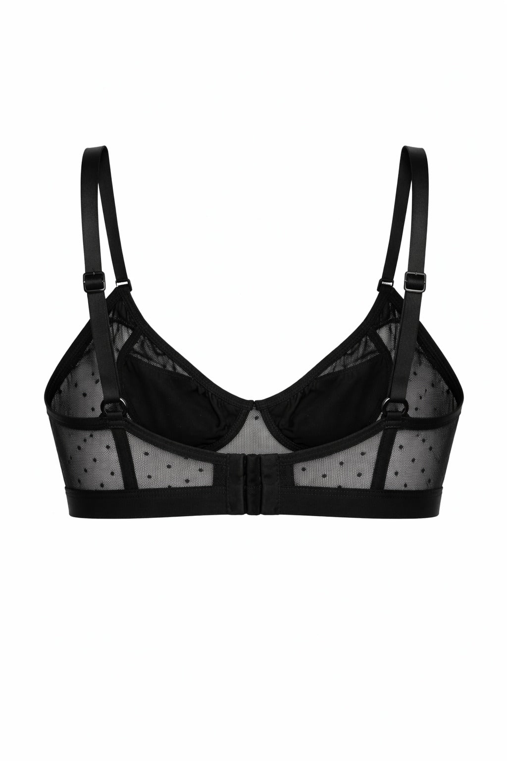 Sutiã Translúcido em Tule Poá | Sem Bojo, Com Aro | Estilo Sensual Elegante