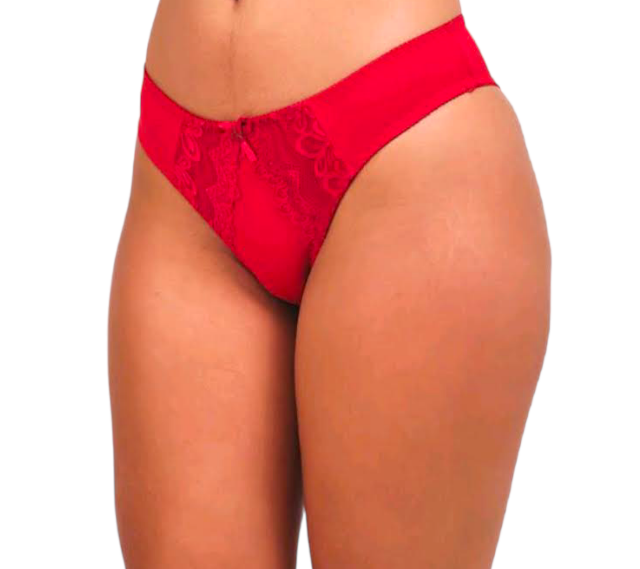 5 Calcinhas Microfibra Feminina Estilo Biquíni Elegante com Toque de Renda