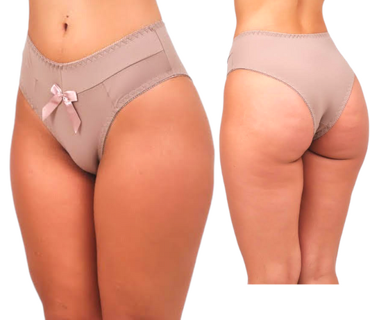 Kit 3 Calcinhas de Microfibra com Cós Alto | Mylla Lingerie