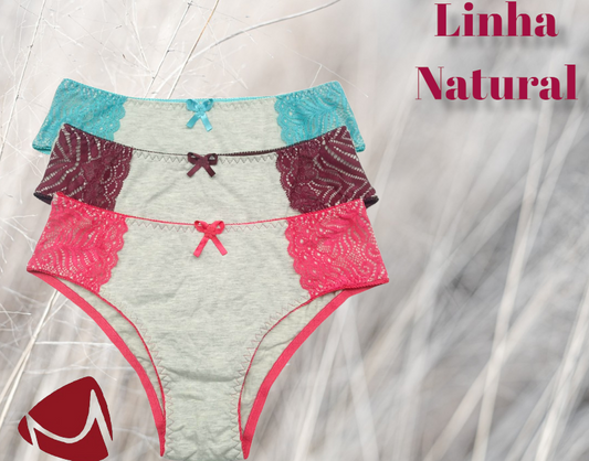 Kit 9 Calcinhas de Algodão - Plus Size Mylla Lingerie - Tamanhos Generosos