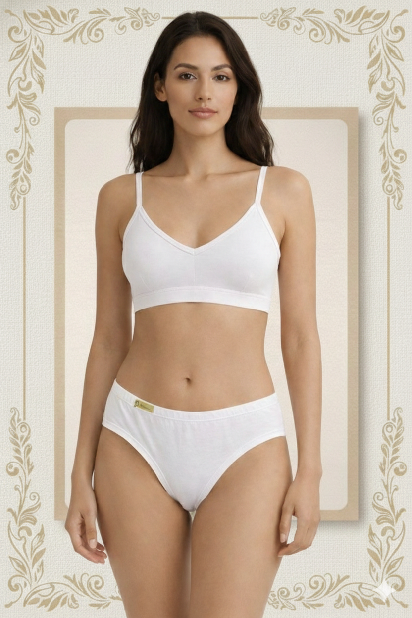 Calcinha de Algodão Feminina Conforto Diário – Kit com 3 Unidades