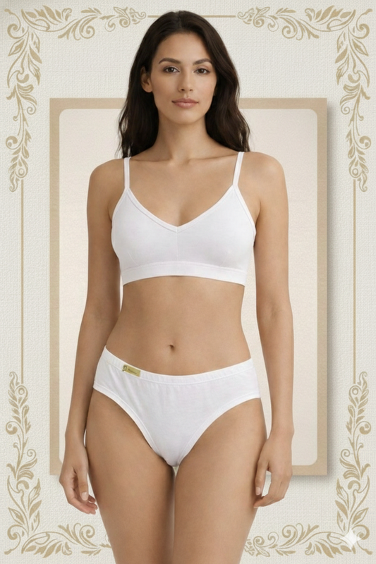 Calcinha de Algodão Feminina Conforto Diário – Kit com 3 Unidades