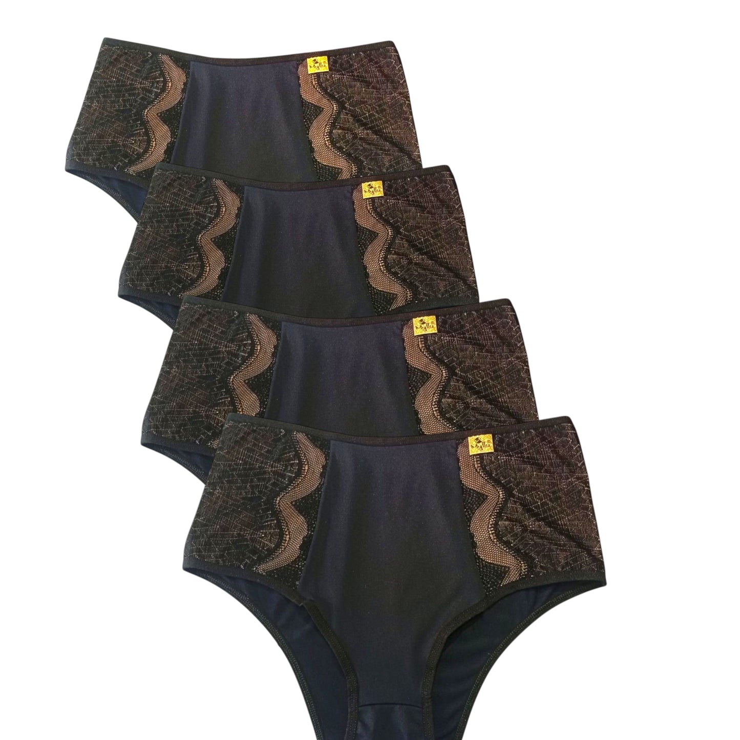 Kit 10 Zero Marcas, 100% Conforto – A Calcinha Alta Preta que Veste Melhor