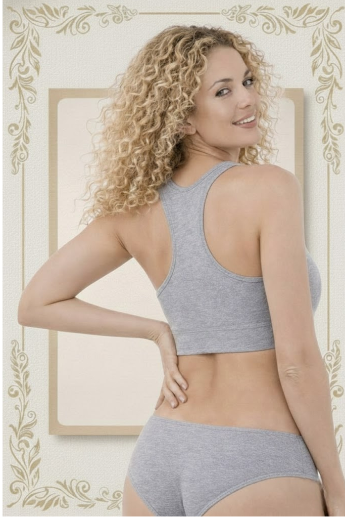 Top Nadador de Algodão Duplo Sustentável | Top Cropped Feminino Confortável