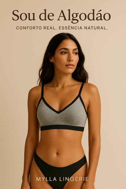 Sutiã de Algodão Natural – Sem Bojo, Tecido Duplo e Modelagem Leve