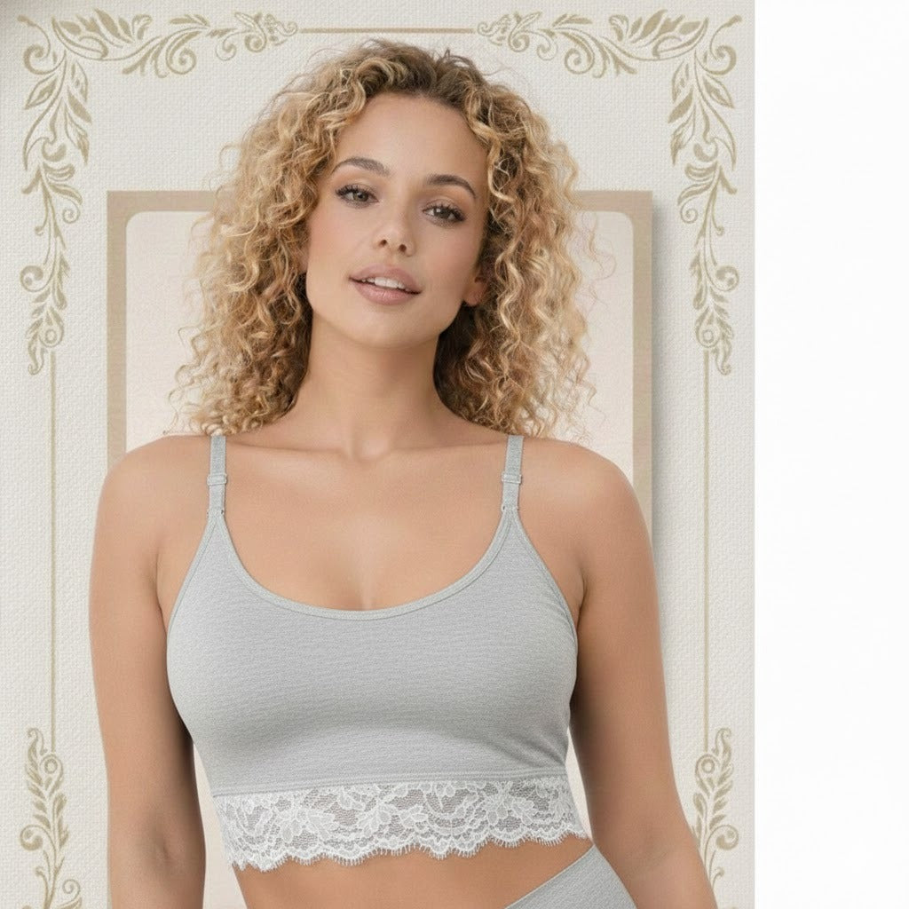 Top Feminino de Algodão com Alça Regulável | Duplo Forro | Com ou Sem Renda | Conforto Diário