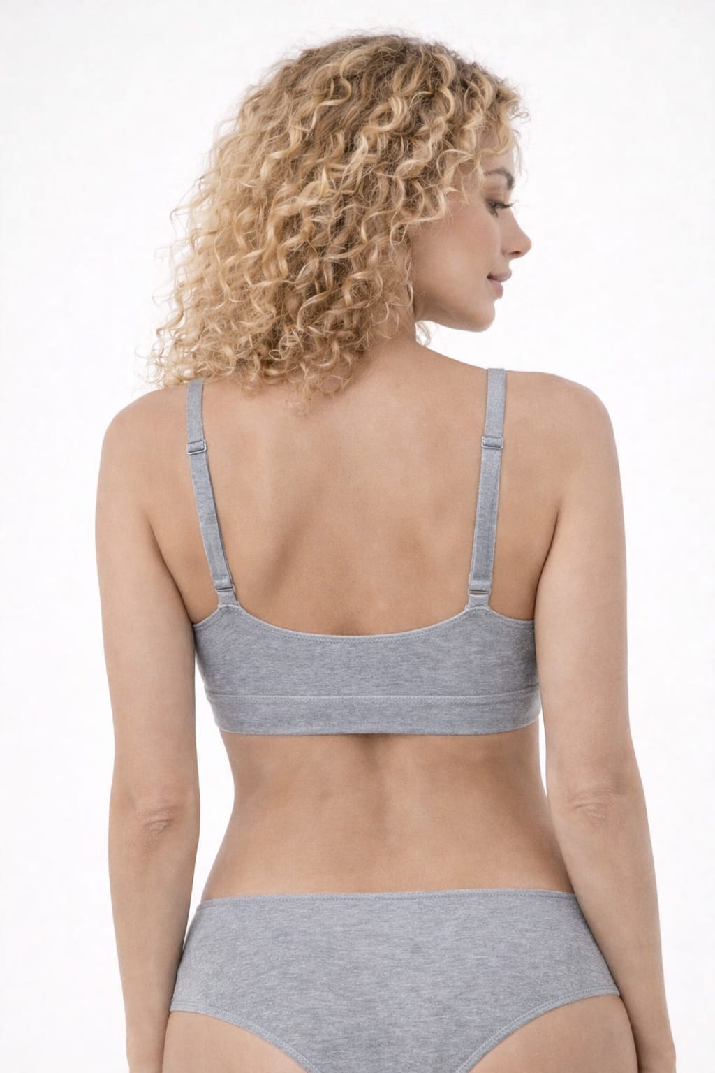 Sutiã Top Algodão Essential - Decote em V e Alças Ajustáveis