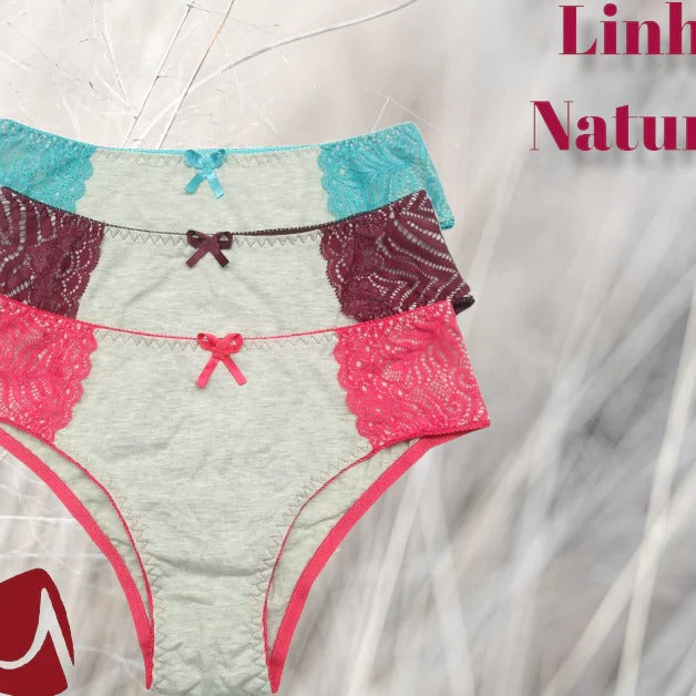 Kit 9 Calcinhas de Algodão - Plus Size Mylla Lingerie - Tamanhos Generosos