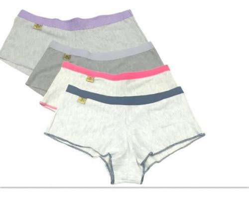 Kit 6 calcinhas boxer feminina shorts  100% algodao agradável  não deixa assar