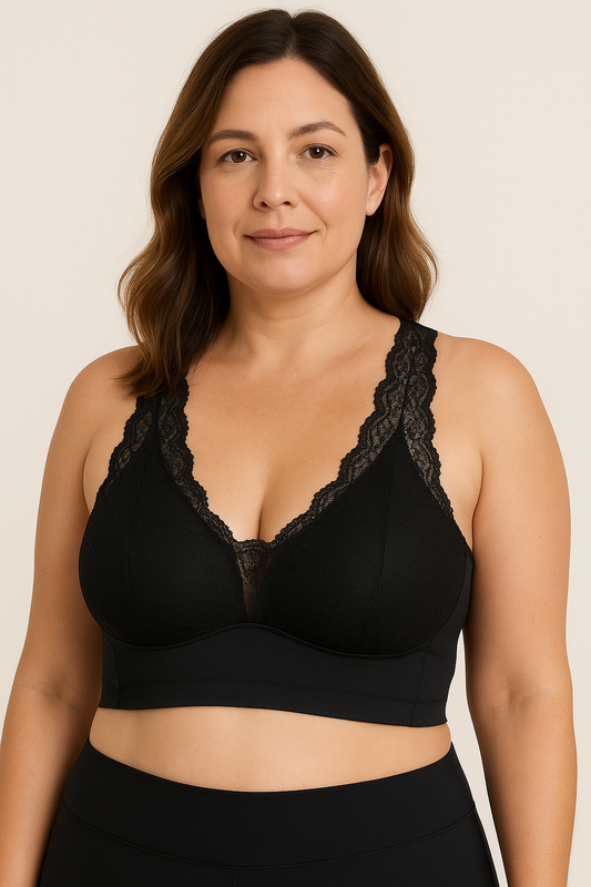 Sutiã Tatiana reforçado plus size  alça de renda pala com elástico rebatido